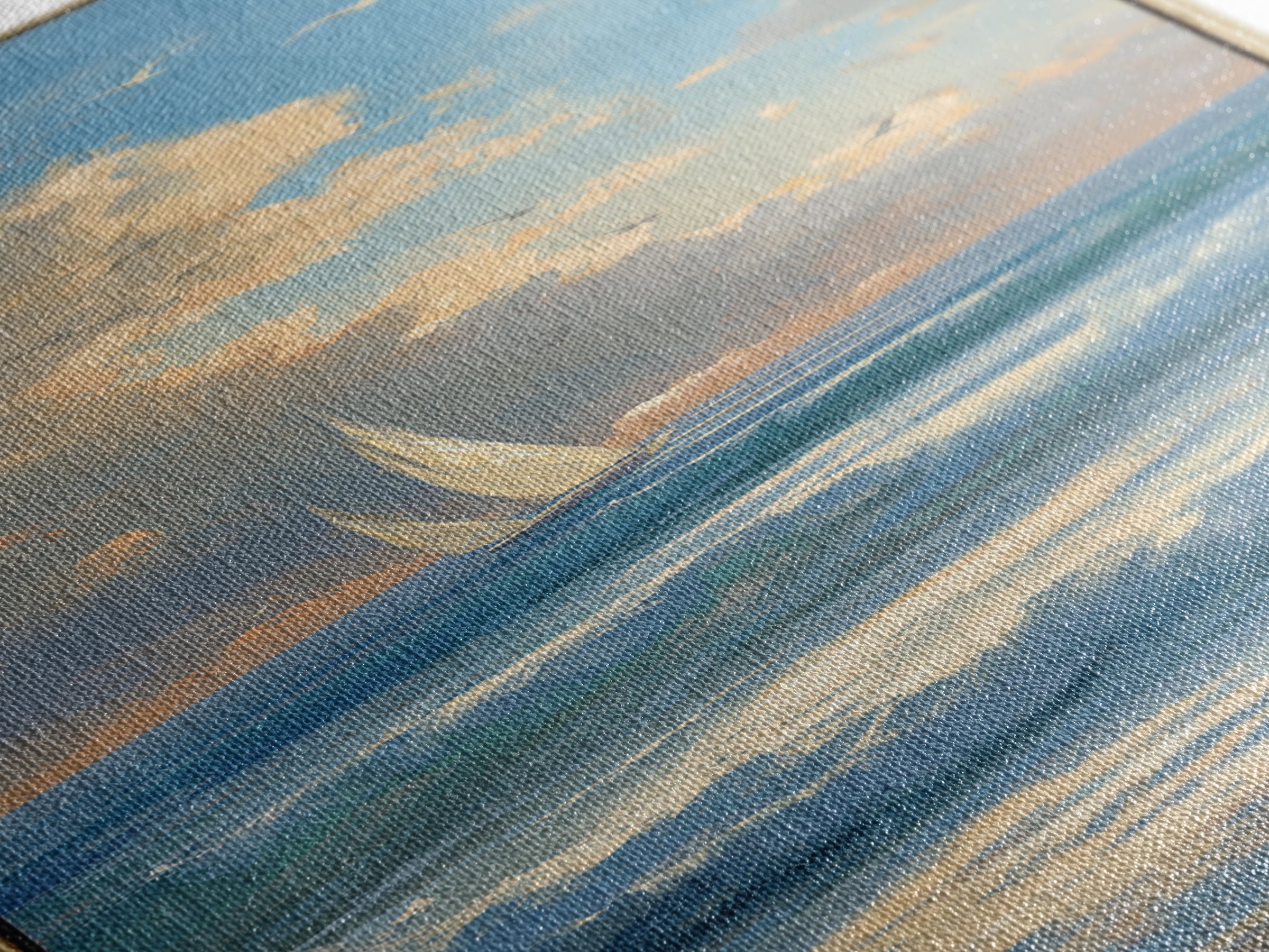 Honeymoon Coastal Sunset Canvas Print, Wedding Art, Unique Wedding Gift, Living Room Decor, Fine Art, Romance, Wall Decor, WED-1x3-5