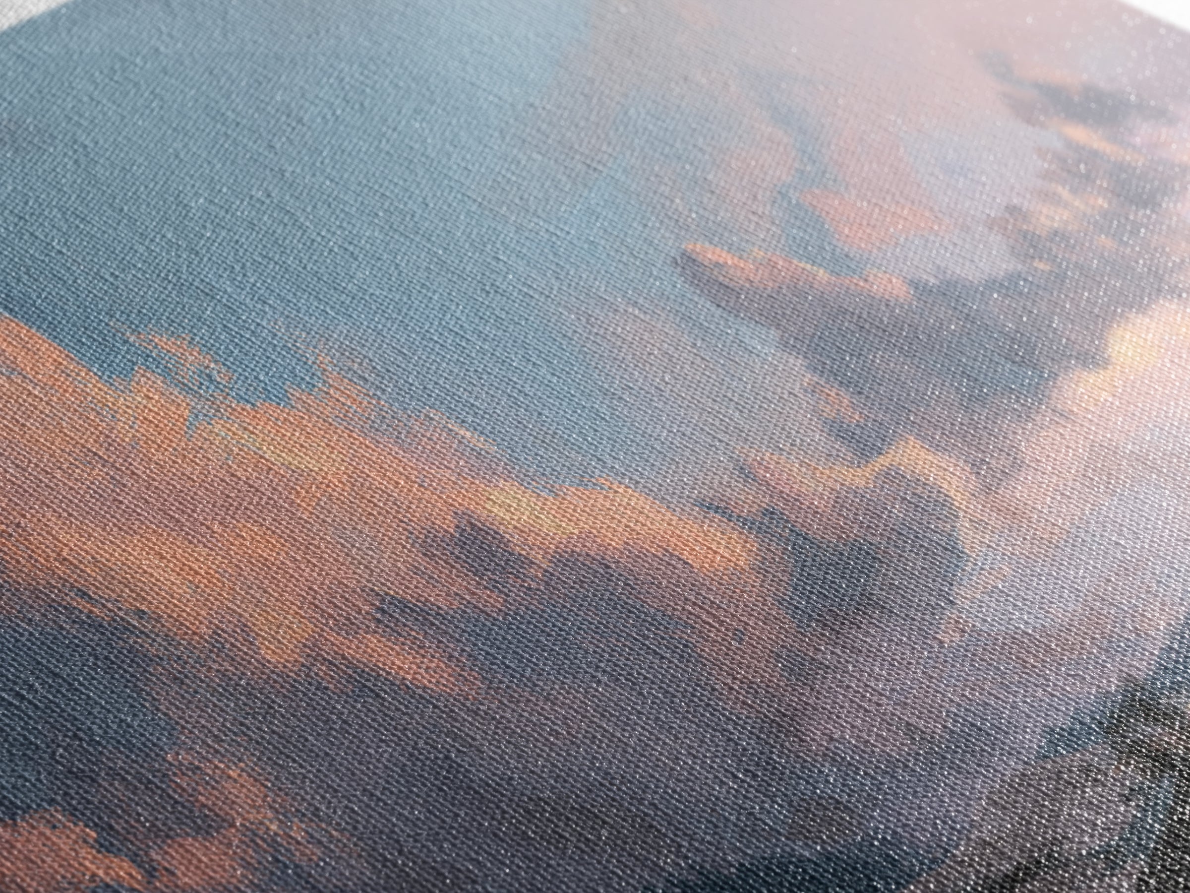Blush Cloudscape with Dreamy Atmosphere Framed Canvas Print, Wedding Art, Wedding Decoration, Living Room Decor, Romance, WED-2x1-11