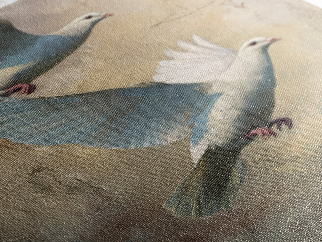 Doves Flying Through Soft Golden Light Framed Canvas Print, Wedding Art, Bride and Groom, Living Room Decor, Fine Art, Romance, WED-2x3-19