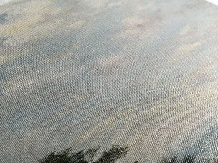 Blush Cloudscape with Dreamy Atmosphere Framed Canvas Print, Wedding Art, Neutral Decor, Living Room Decor, Abstract Art, WED-2x3-47