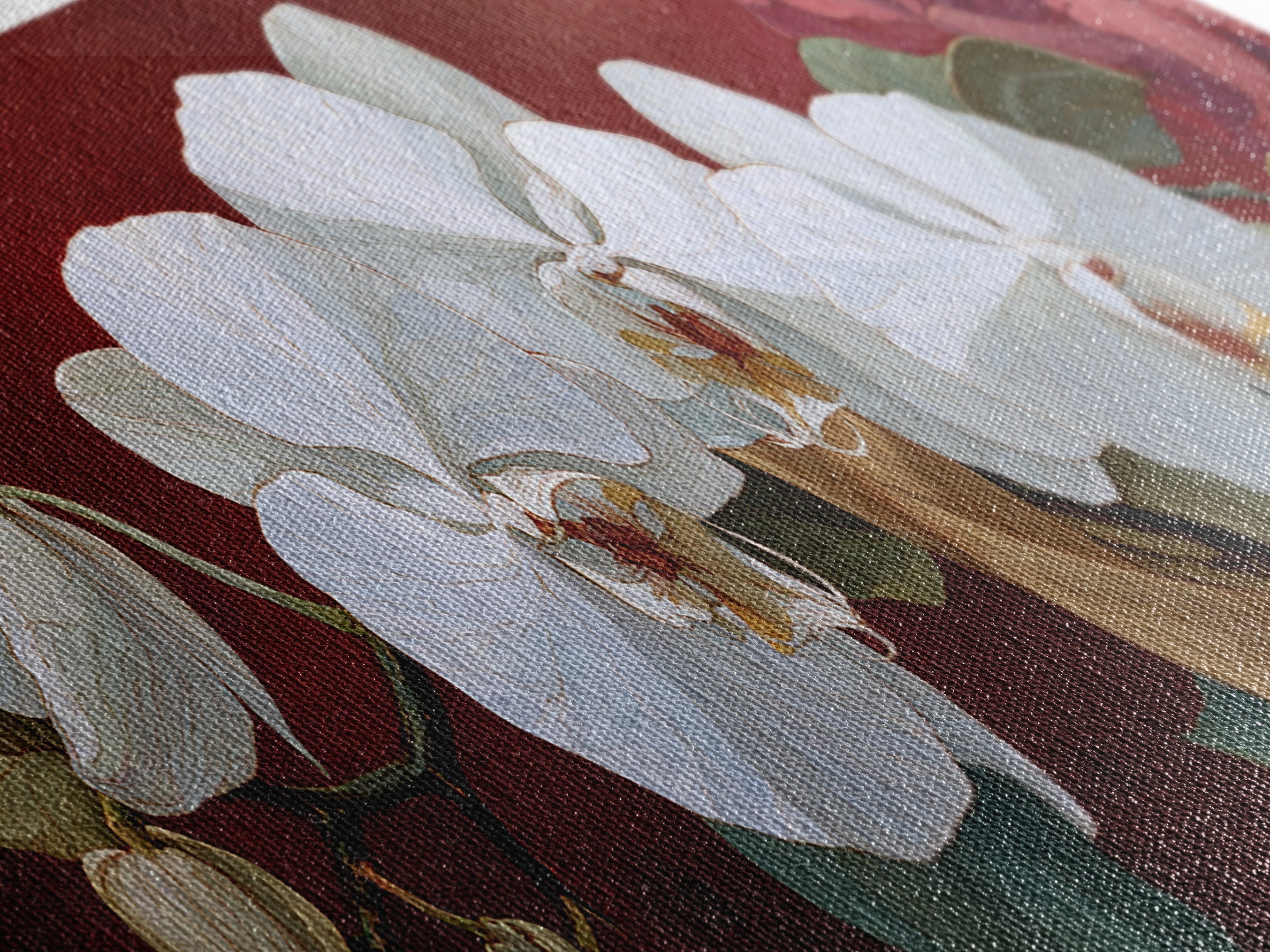 White Orchid and Gold Ribbon Composition Canvas Print, Wedding Art, Rustic Wedding, Living Room Decor, Fine Art, Romance, WED-3x1-16