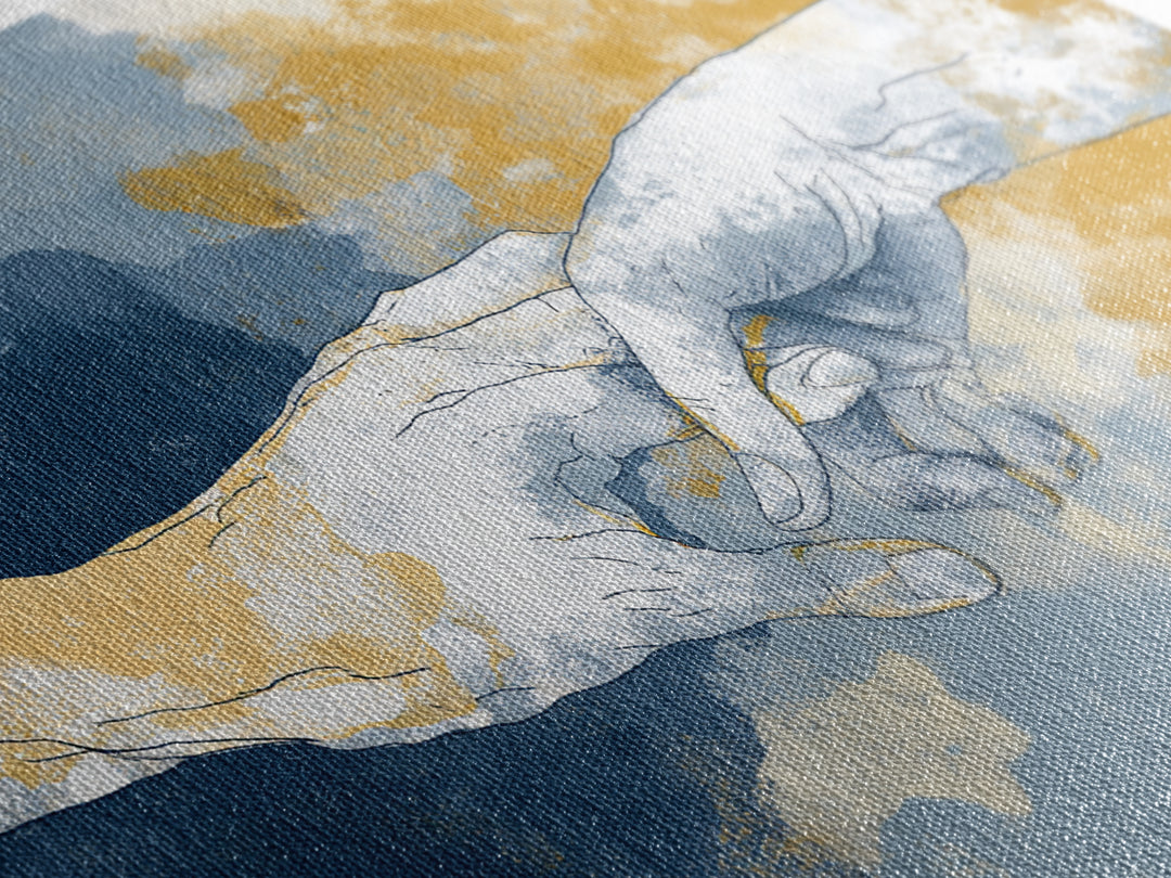 Hands Nearly Touching Framed Canvas Print, Wedding Art, Art Print, Living Room Decor, Abstract Art, Romance, Downloadable Art, WED-3x2-20