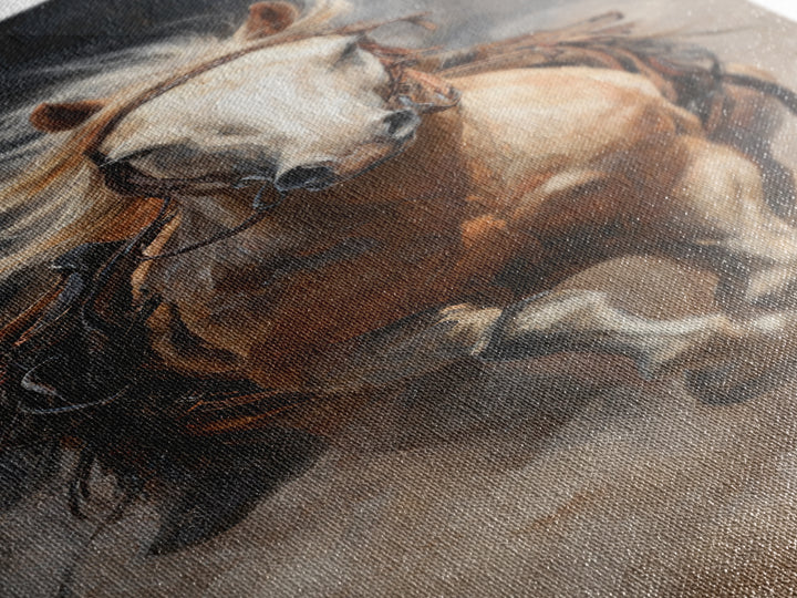 Wild Mustang Herd Canvas Print, Western Art, Gallery Decor, Southwestern Decor, Fine Art, Frontier, Wall Art, Home Decor, WES-1x3-14