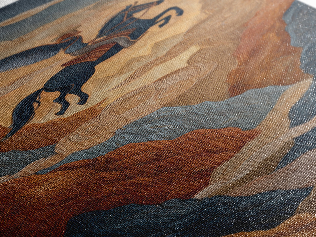 Eagle Flying Above Mountain Ridge Canvas Print, Western Art, Printable Art, Southwestern Decor, Frontier, Western Home Decor, WES-1x3-25