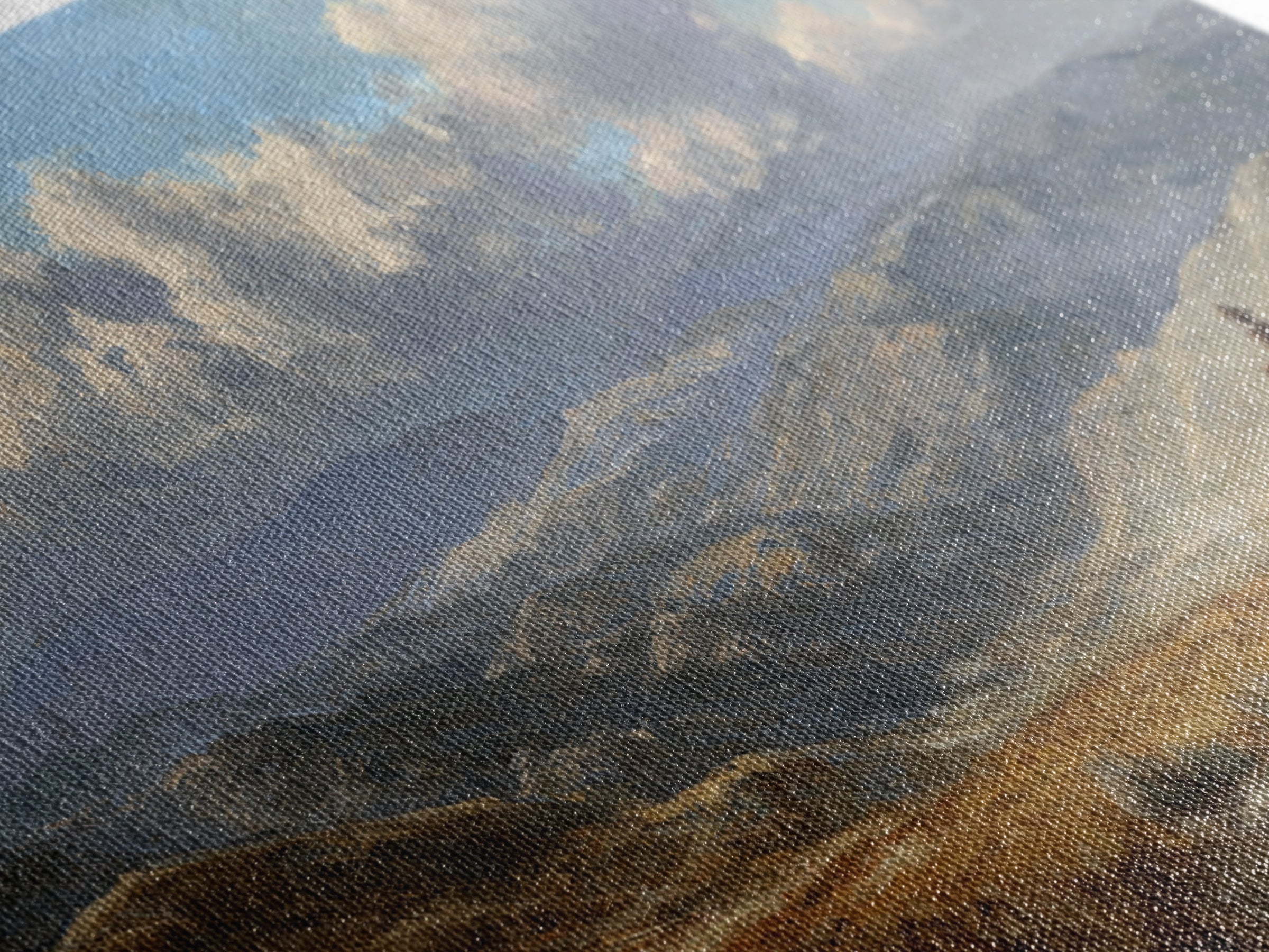 Eagle Flying Above Mountain Ridge Framed Canvas Print, Western Art, Painting, Southwestern Decor, Fine Art, Frontier, WES-2x1-33