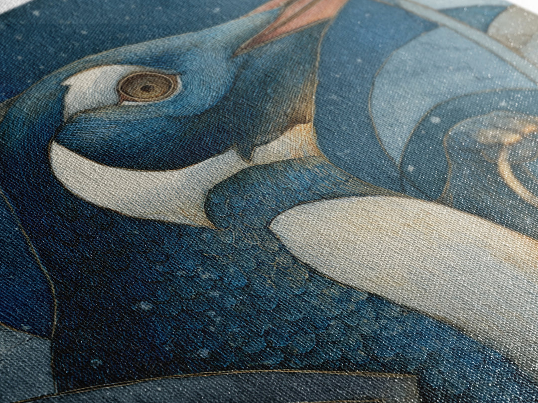 Penguin Holding a Lantern Canvas Print, Whimsical Art, Gallery Decor, Living Room Decor, Fine Art, Wonder, Wall Art, Home Decor, WHI-1x1-17