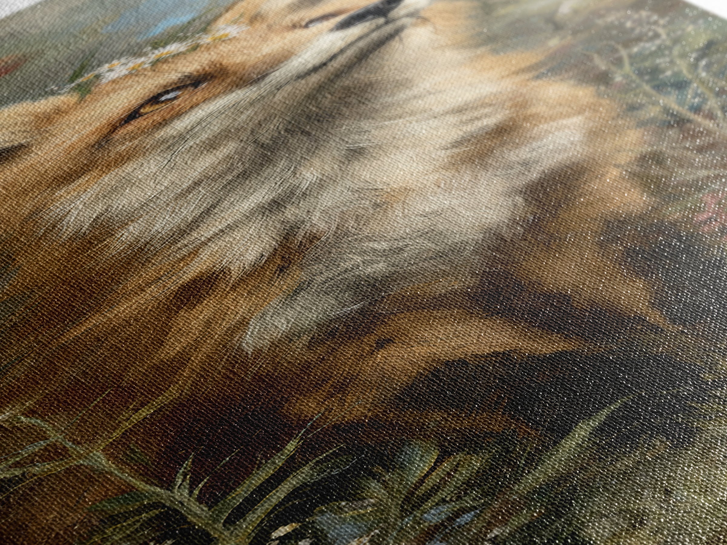 Fox Wearing a Tiny Crown Canvas Print, Whimsical Art, Minimalist Decor, Living Room Decor, Oil Painting, Wonder, WHI-1x3-13