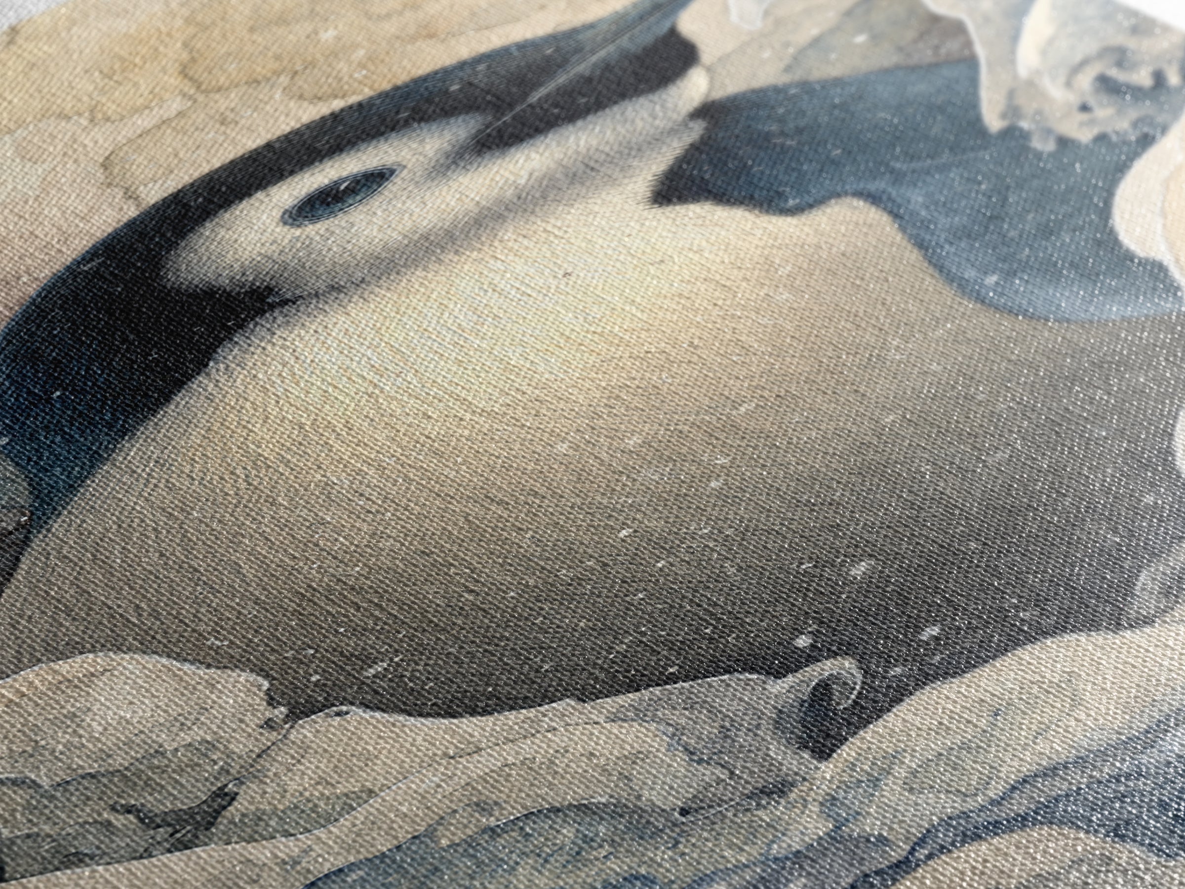 Penguin Holding a Lantern Canvas Print, Whimsical Art, Fine Art Print, Living Room Decor, Fine Art, Wonder, Prints, Digital Art, WHI-1x3-5