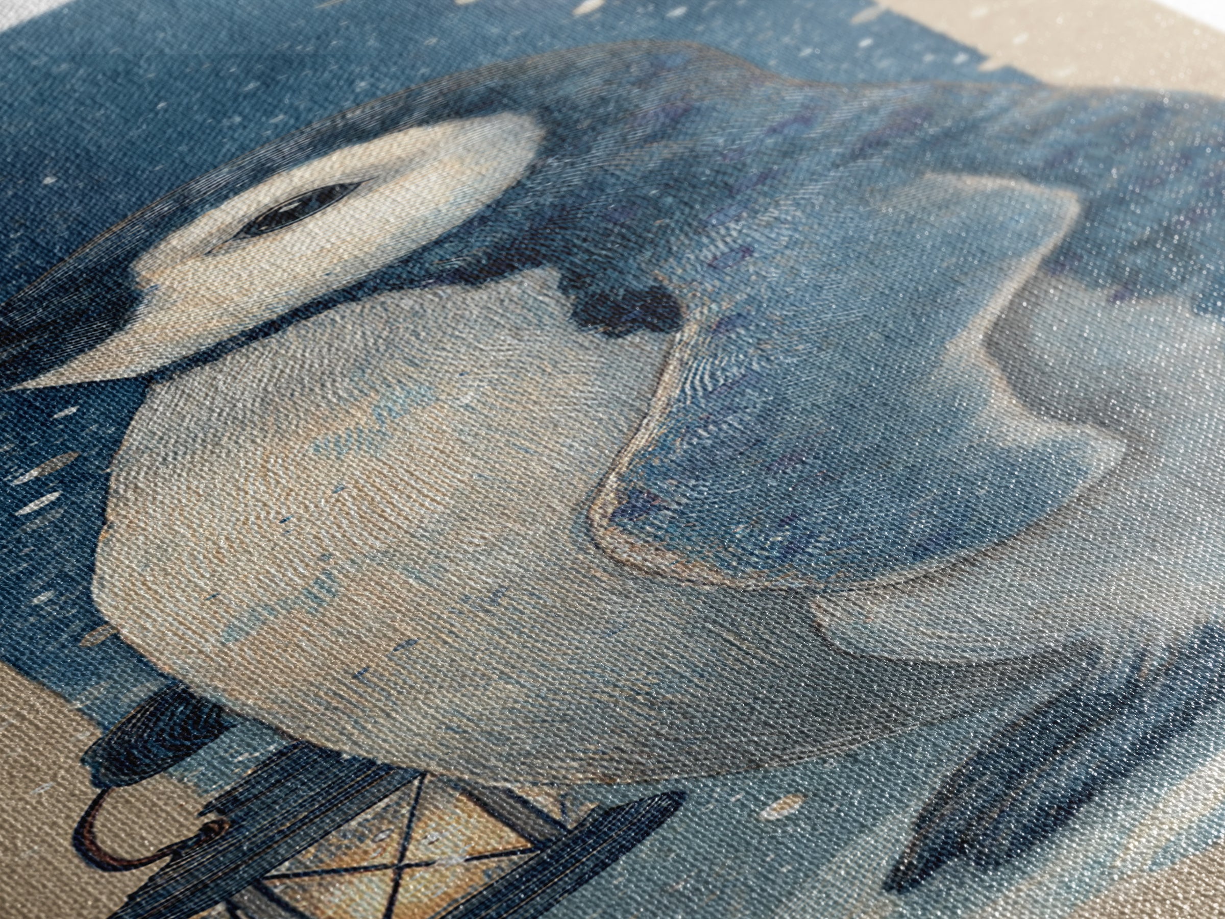 Penguin Holding a Lantern Canvas Print, Whimsical Art, Wall Decor, Living Room Decor, Fine Art, Wonder, Printable Art, WHI-1x3-77