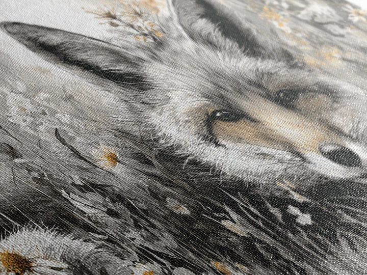 Fox Wearing a Tiny Crown Framed Canvas Print, Whimsical Art, Framed Wall Art, Living Room Decor, Oil Painting, Wonder, WHI-2x1-45