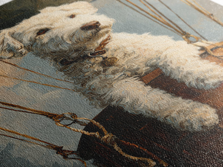Dog in a Hot Air Balloon Framed Canvas Print, Whimsical Art, Digital Print, Living Room Decor, Fine Art, Wonder, Bird Art, WHI-2x3-94