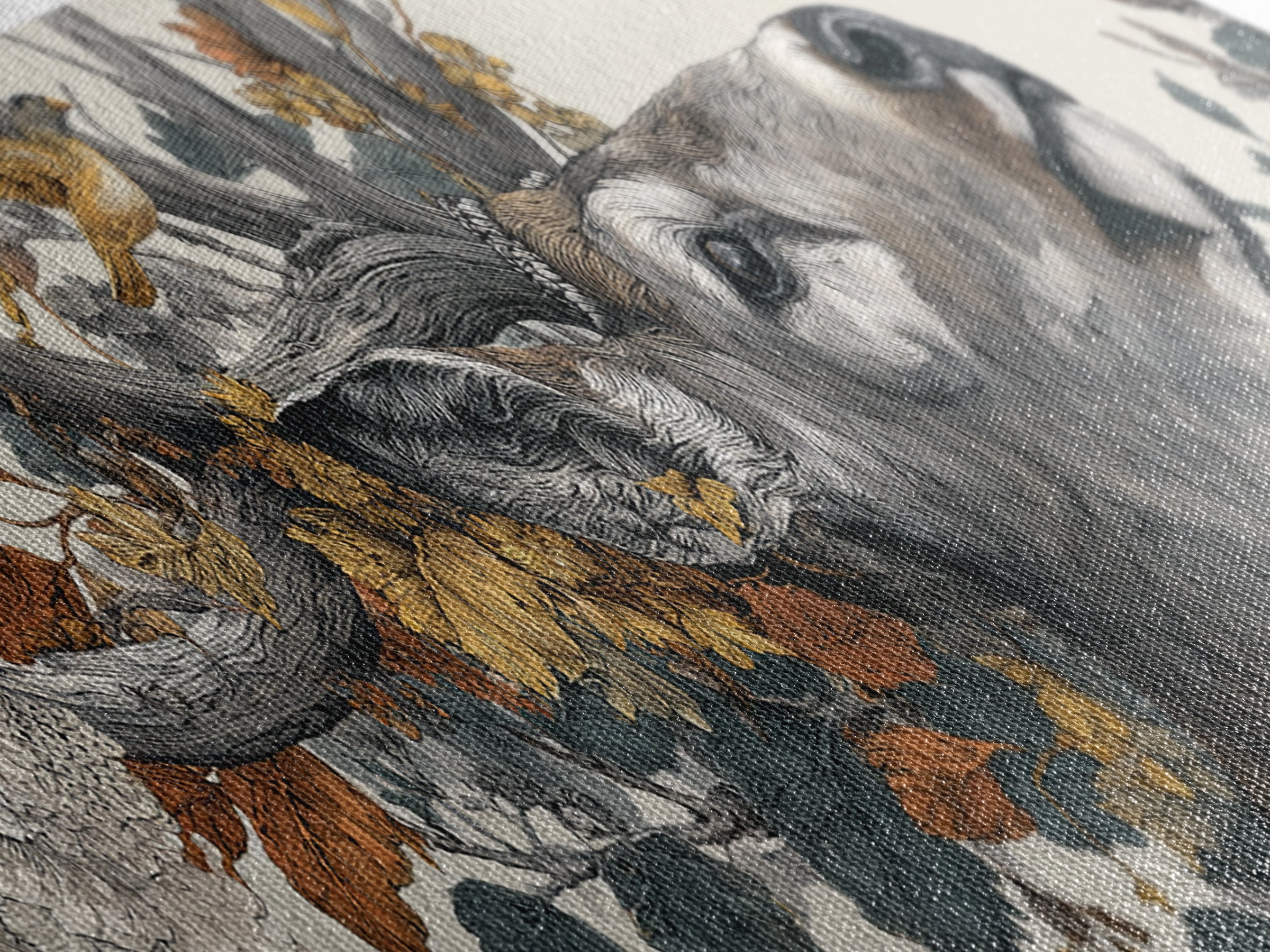 Deer with Antlers Full of Birds Canvas Print, Whimsical Art, Minimalist Decor, Living Room Decor, Wonder, Nursery Wall Art, WHI-3x1-35