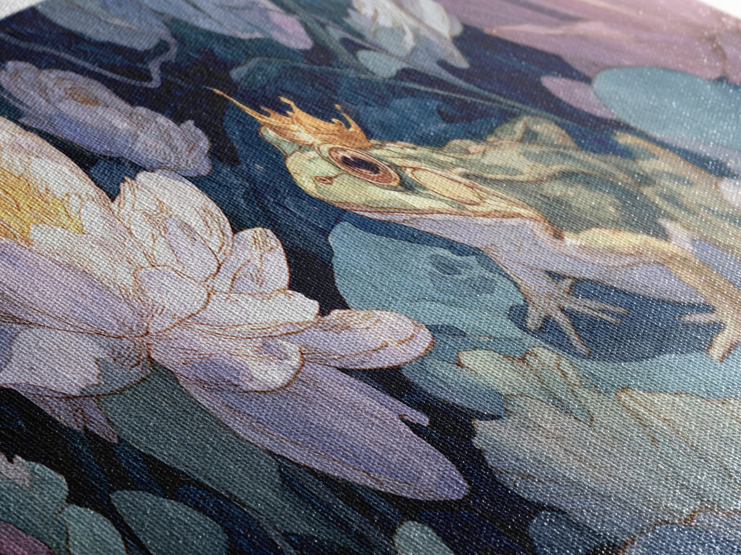 Frog Prince on a Lily Pad Canvas Print, Whimsical Art, Textured Painting, Living Room Decor, Fine Art, Wonder, Nursery Decor, WHI-3x1-96