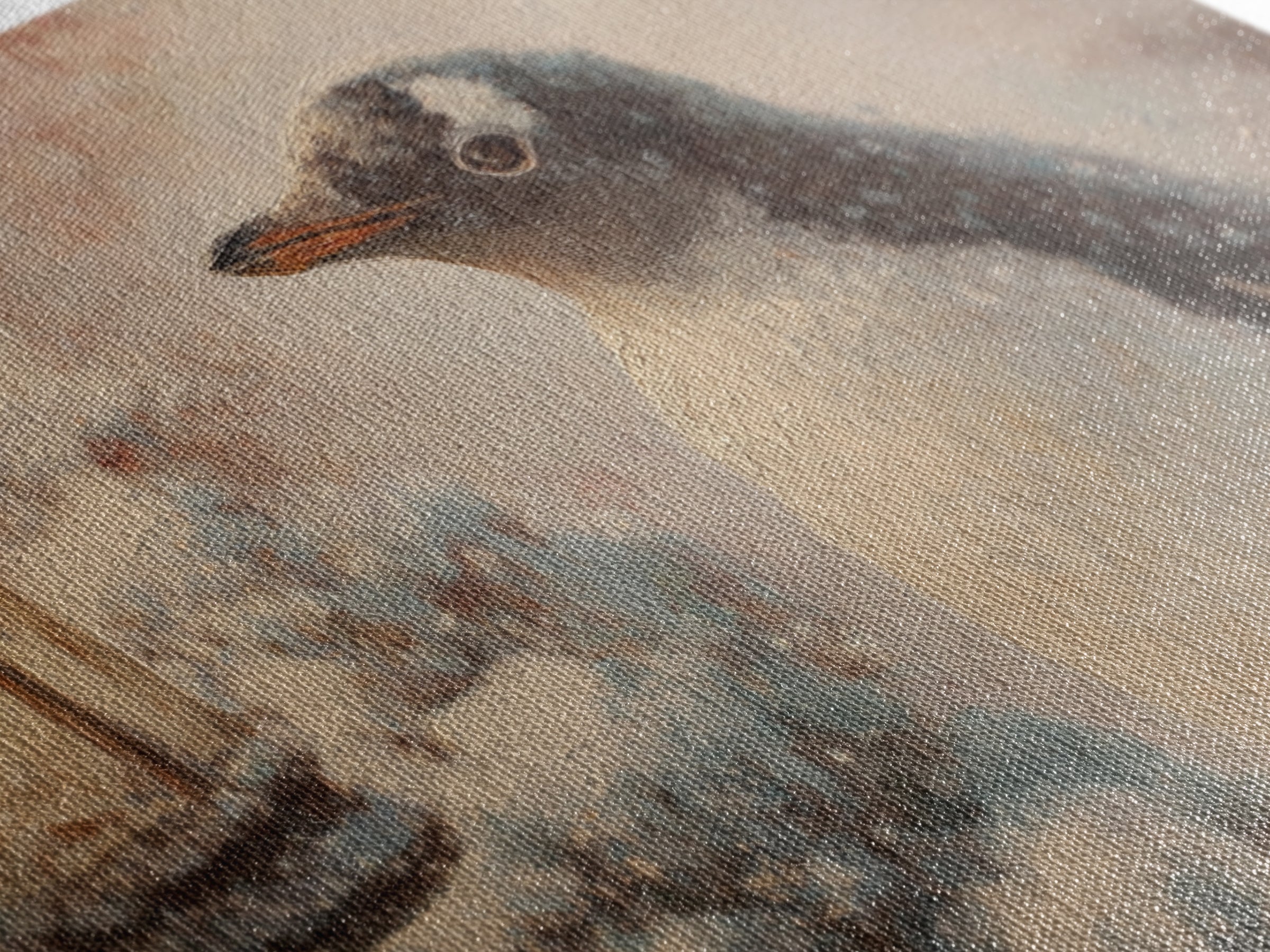Penguin Holding a Lantern Framed Canvas Print, Whimsical Art, Gallery Decor, Living Room Decor, Fine Art, Wonder, Wall Art, WHI-3x2-45