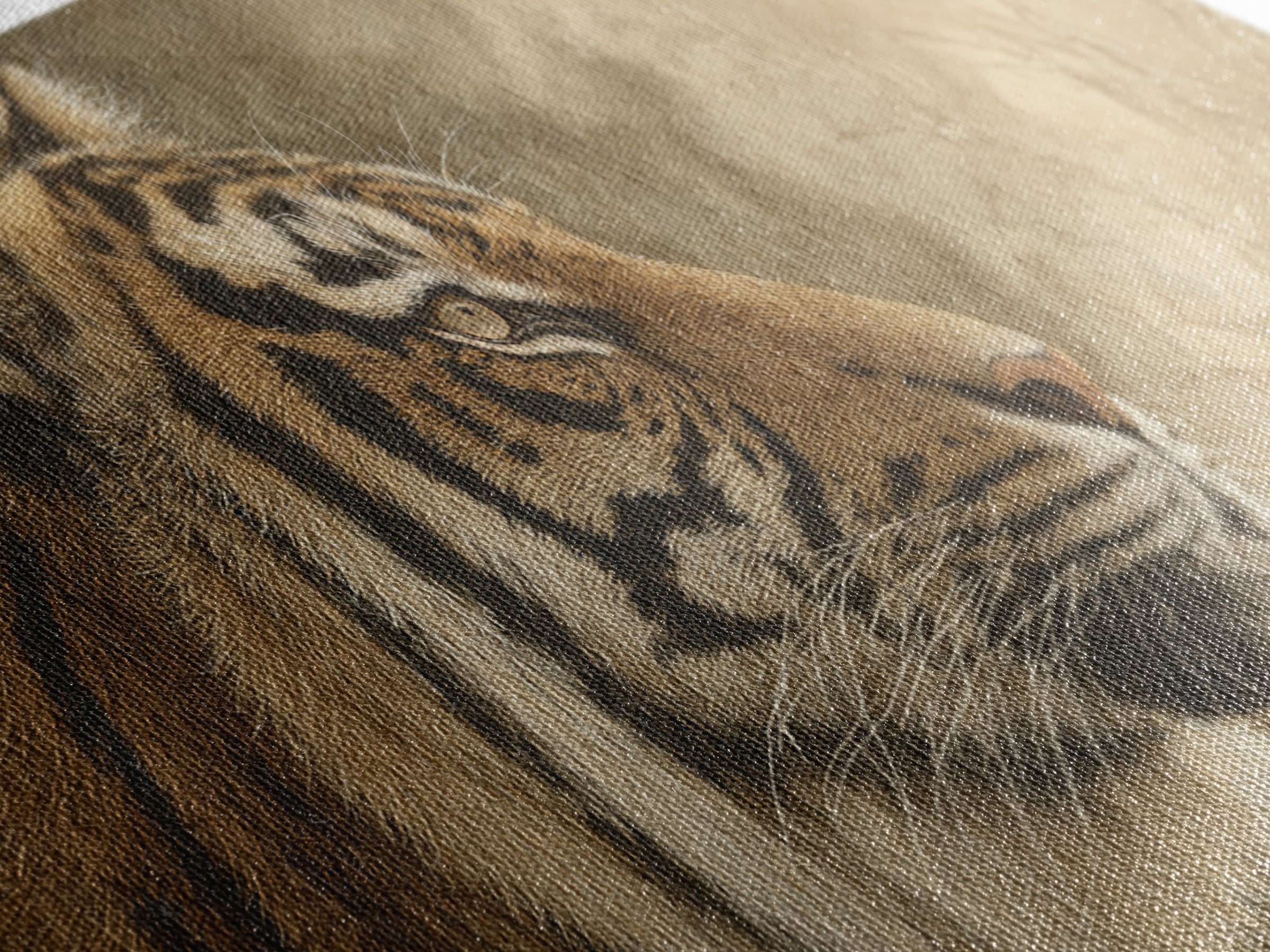 Tiger Portrait with Jungle Shadows Framed Canvas Print, Wildlife Art, Home Decor, Living Room Decor, Wild, Boho Wall Decor, WIL-2x1-1