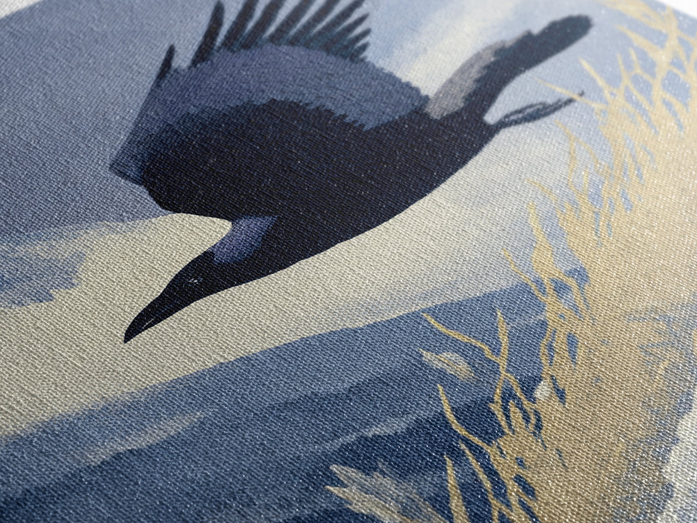 Raven Flying Through Snowy Mountains Framed Canvas Print, Wildlife Art, Contemporary Art, Living Room Decor, Fine Art, Wild, WIL-2x3-80