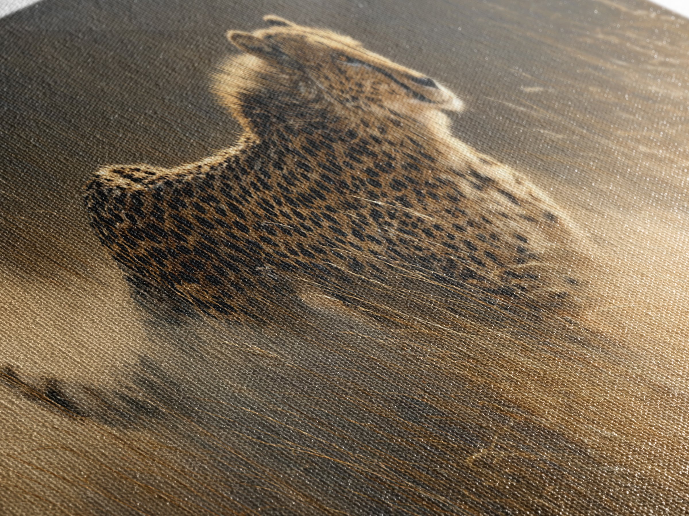 Cheetah Running Through Warm Dust Canvas Print, Wildlife Art, Digital Download Art, Living Room Decor, Oil Painting, Wild, WIL-3x1-61
