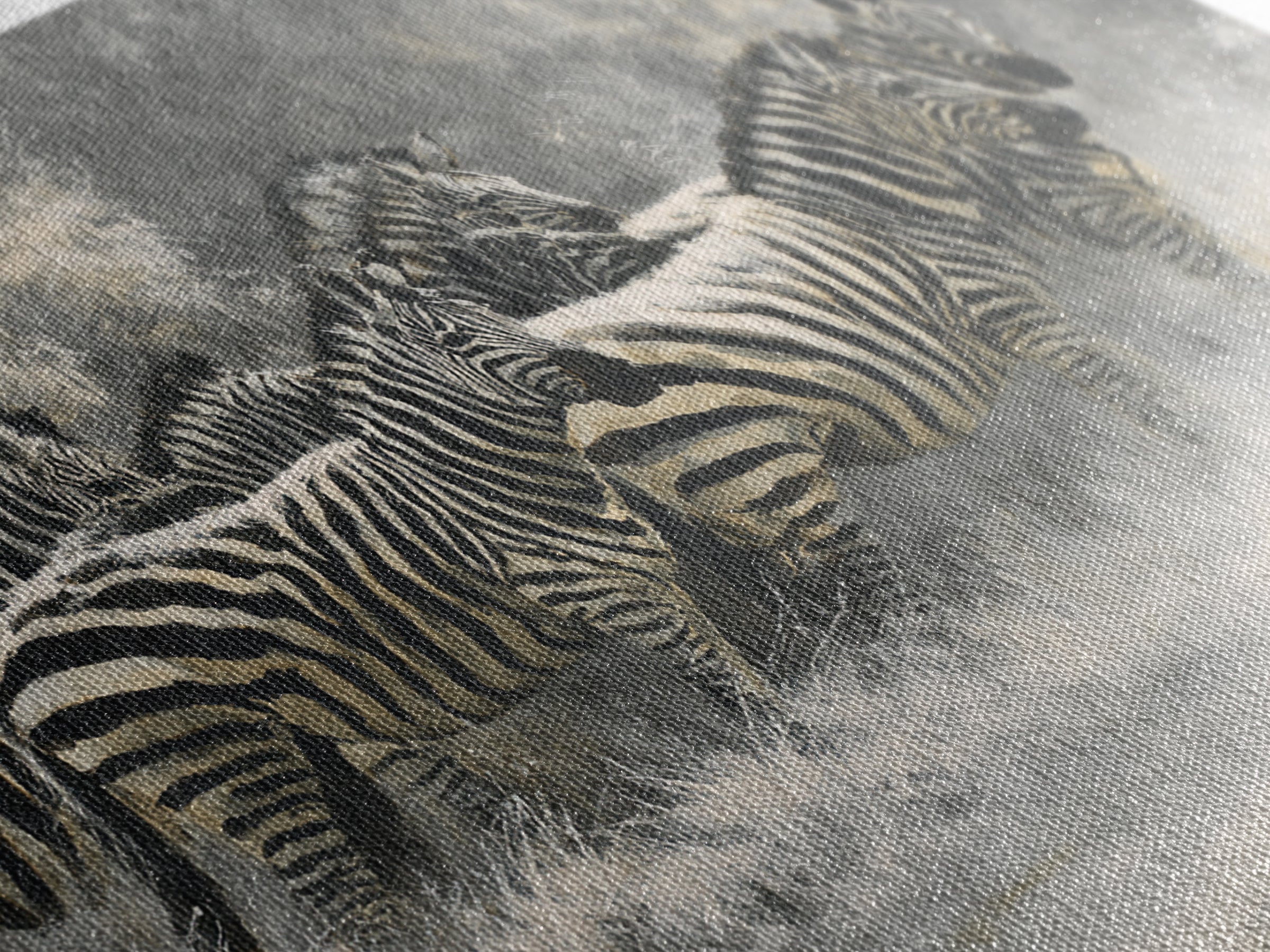 Zebra Herd in Graphic Black and White Framed Canvas Print, Wildlife Art, Neutral Decor, Living Room Decor, Fine Art, Wild, WIL-3x2-39
