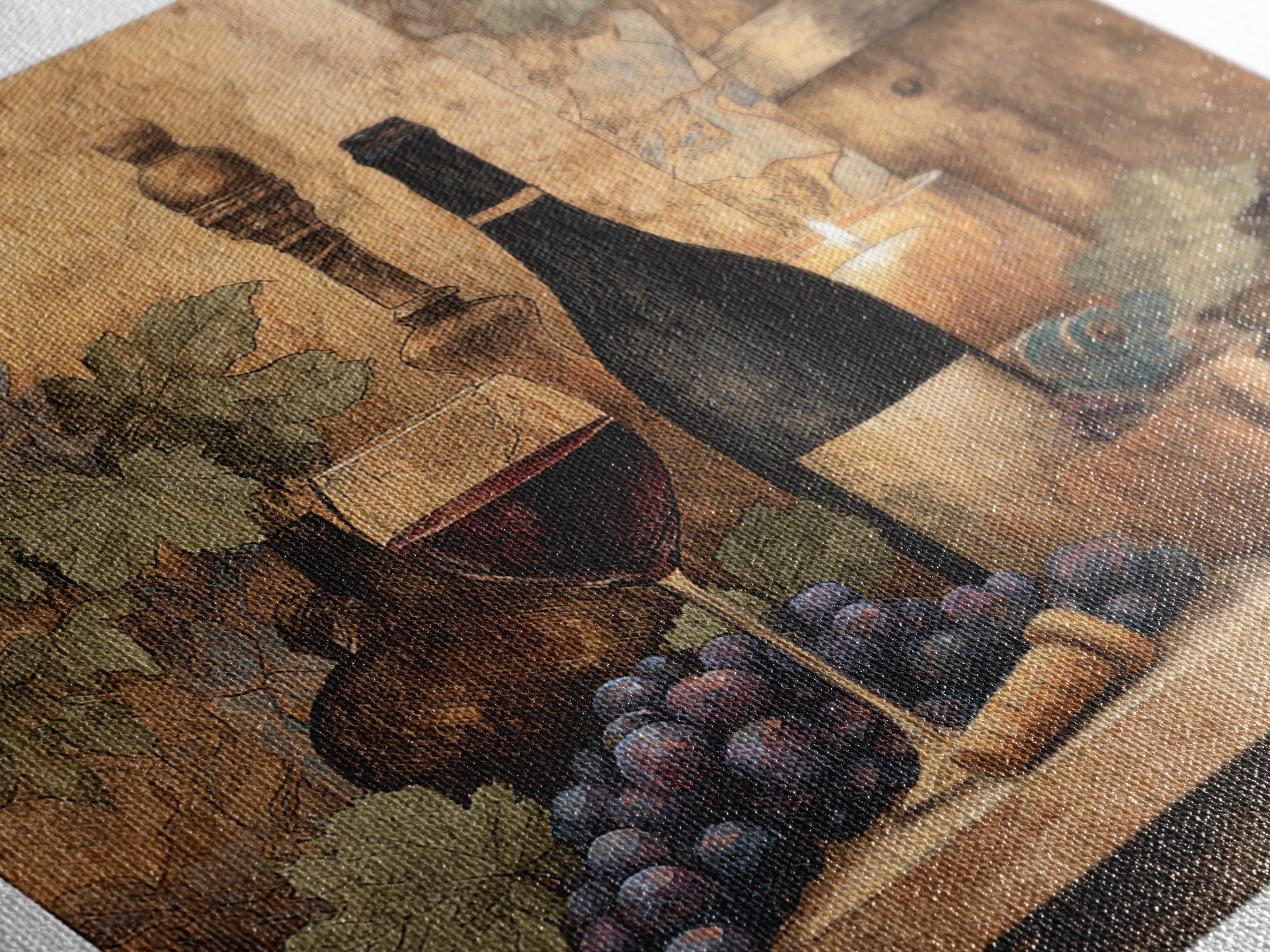 Corkscrew and Corks on Rustic Wood Framed Canvas Print, Winery Art, Wall Art Print, Winery Decor, Fine Art, Vineyard, WIN-1x1-52