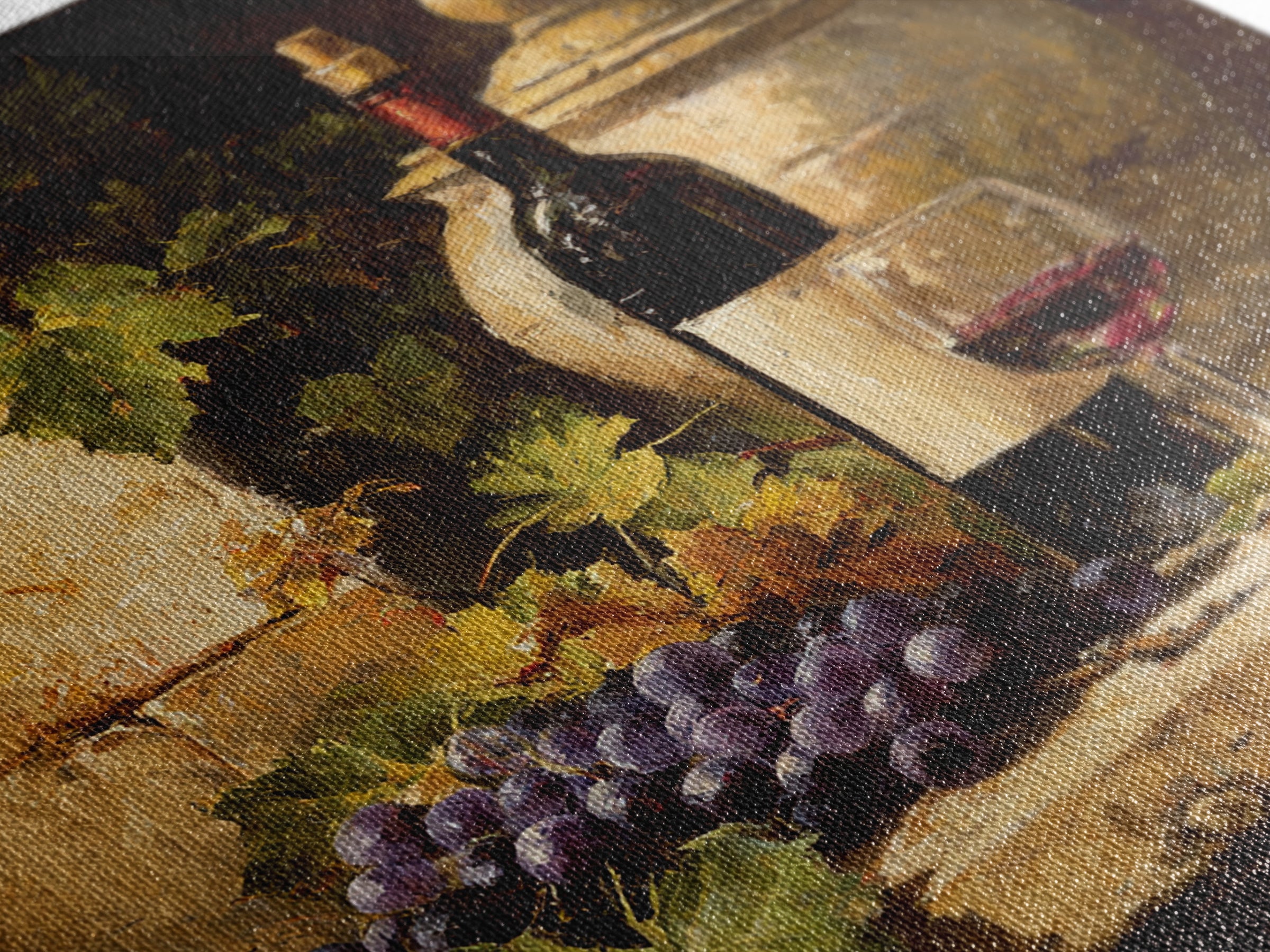 French Vineyard Hills Framed Canvas Print, Winery Art, Artwork, Winery Decor, Fine Art, Vineyard, Bar Decor, Gallery Wall Art, WIN-1x1-56
