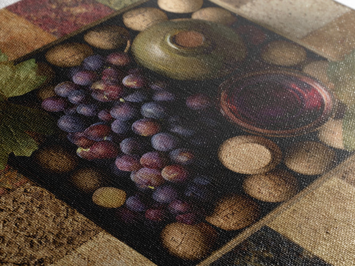 Corks Arranged as Geometric Pattern Canvas Print, Winery Art, Neutral Decor, Winery Decor, Fine Art, Vineyard, Home Decor, WIN-1x1-90