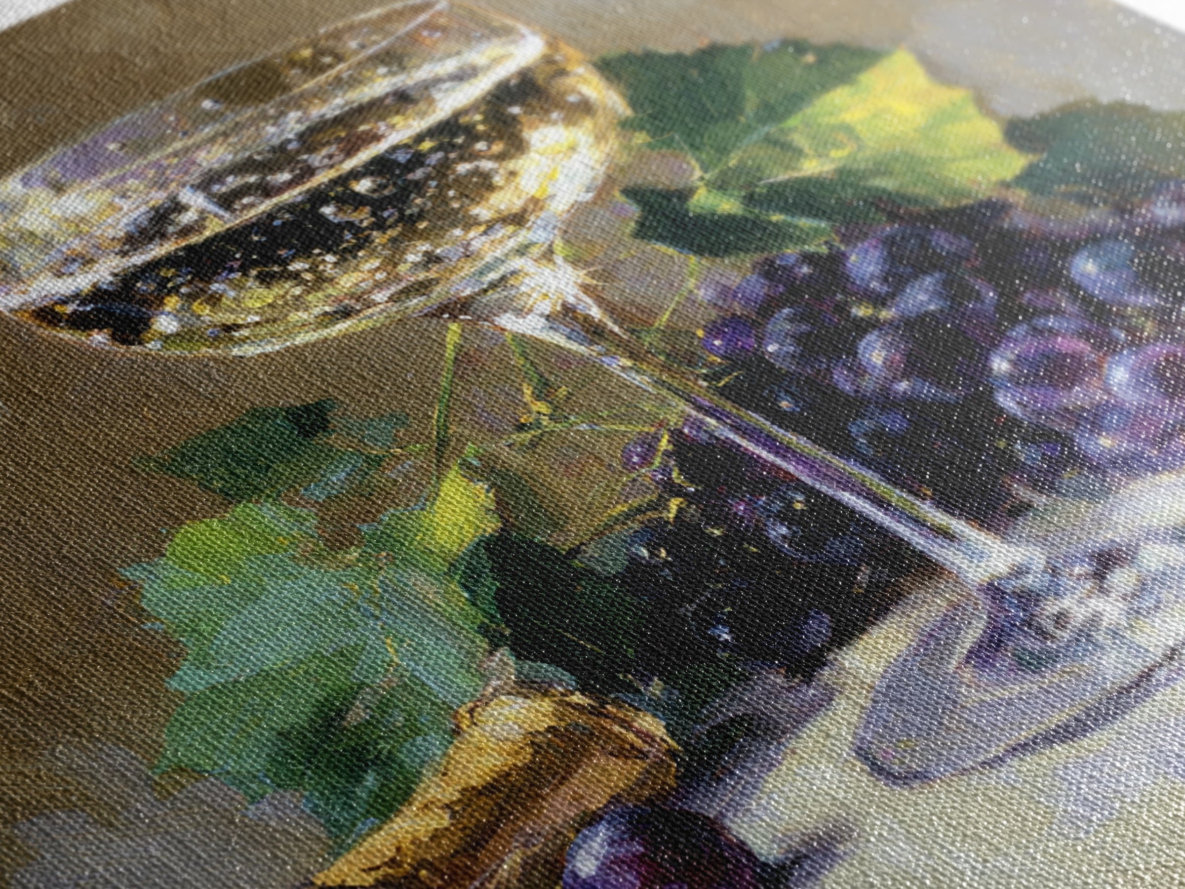 Champagne Coupe with Bubbles and Light Canvas Print, Winery Art, Room Decor, Winery Decor, Fine Art, Vineyard, WIN-1x1-91