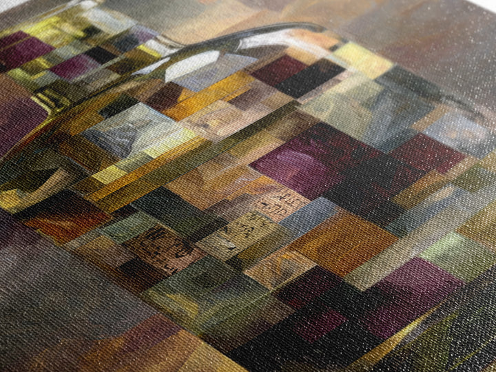 Corks Arranged as Geometric Pattern Framed Canvas Print, Winery Art, Travel Poster, Winery Decor, Abstract Art, Vineyard, WIN-1x3-54