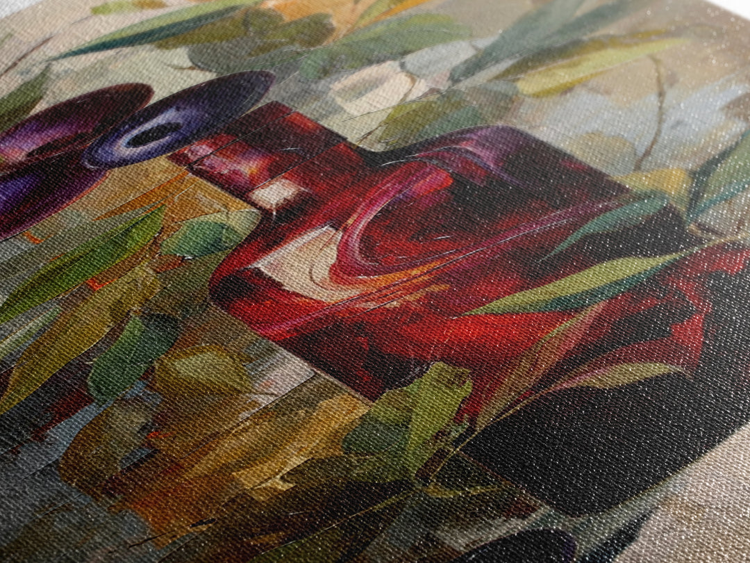 Red Wine Swirl Abstract Canvas Print, Winery Art, Cocktail Wall Art, Winery Decor, Abstract Art, Vineyard, Contemporary Art, WIN-1x3-67