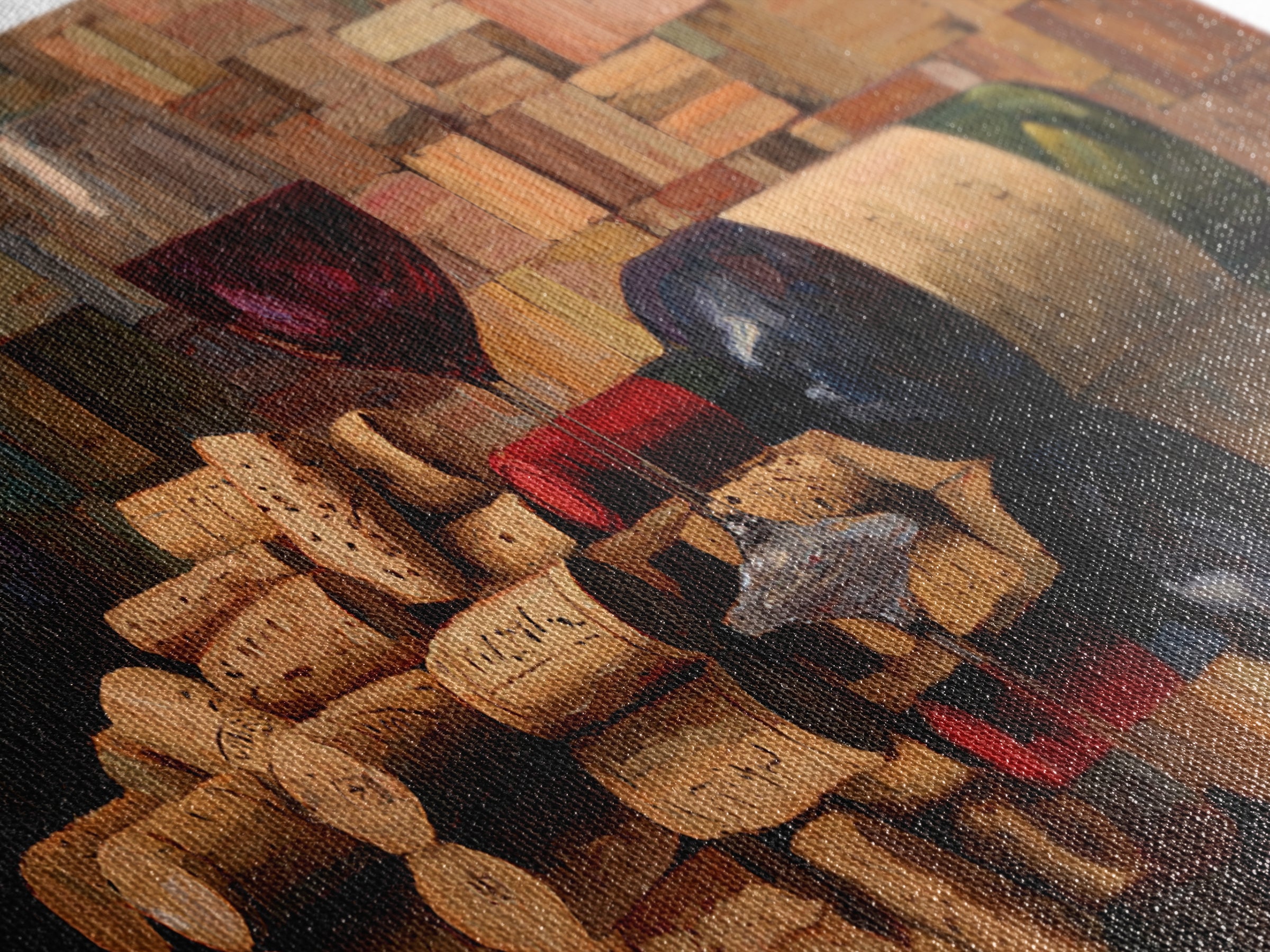 Corks Arranged as Geometric Pattern Canvas Print, Winery Art, Wall Art, Winery Decor, Abstract Art, Vineyard, Kitchen Wall Art, WIN-2x1-62