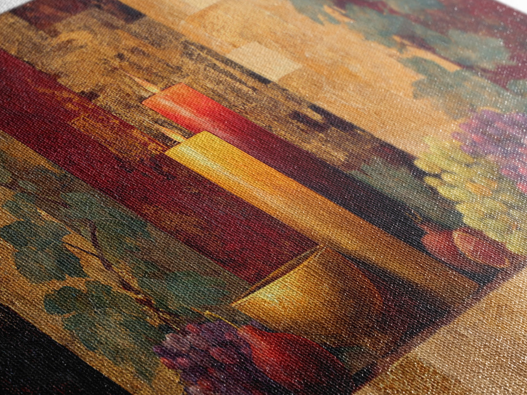 Burgundy Abstract with Gold Accents Framed Canvas Print, Winery Art, Gallery Decor, Winery Decor, Fine Art, Vineyard, WIN-2x1-67