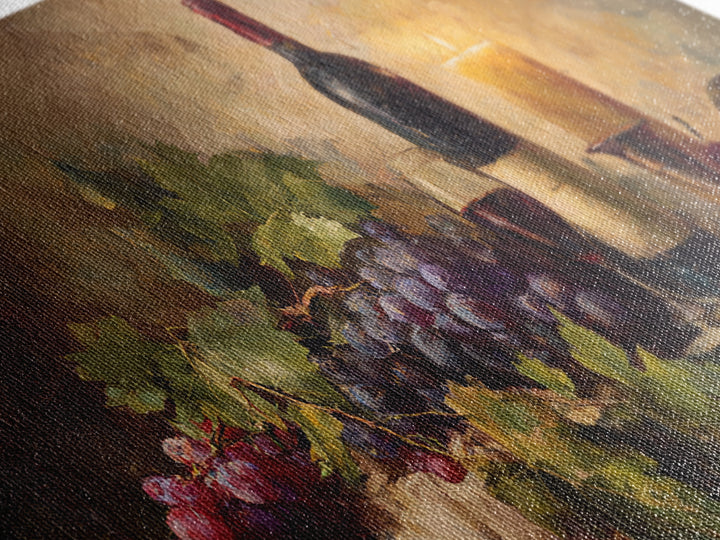 Tuscan Vineyard at Golden Hour Canvas Print, Winery Art, Landscape Art, Winery Decor, Abstract Art, Vineyard, Room Decor, WIN-2x1-71