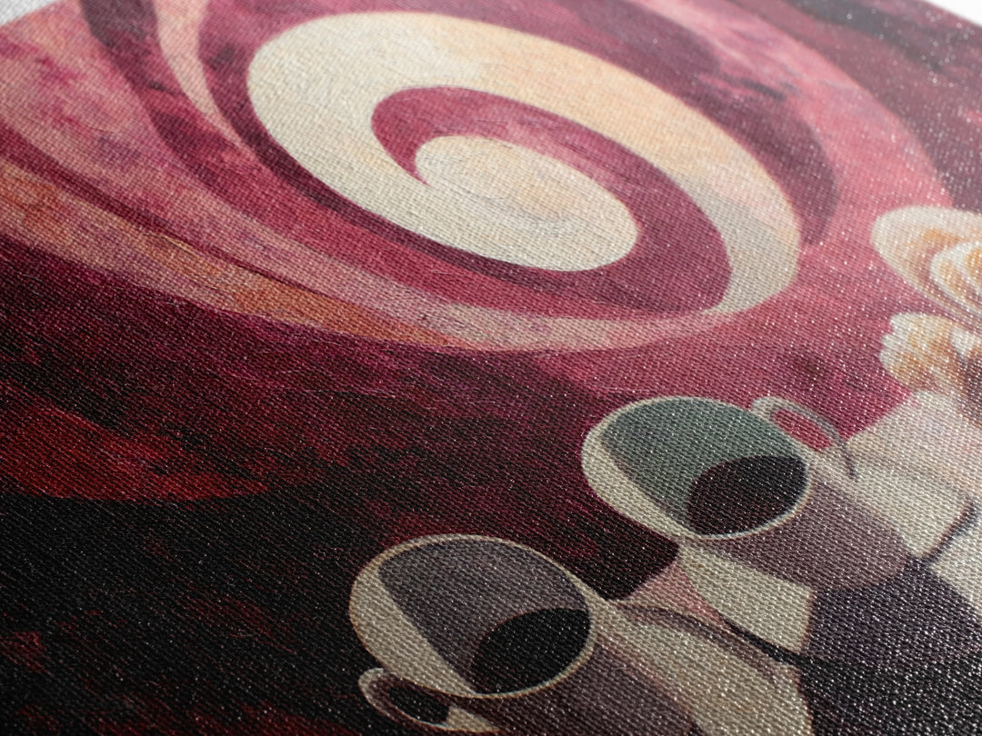 Red Wine Swirl Abstract Framed Canvas Print, Winery Art, Wall Art Print, Winery Decor, Abstract Art, Vineyard, Gallery Decor, WIN-2x1-99