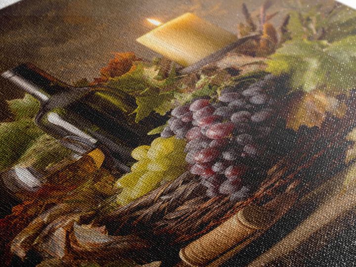 Wine Harvest Basket Framed Canvas Print, Winery Art, Minimalist Decor, Winery Decor, Fine Art, Vineyard, Artwork, Kitchen Decor, WIN-2x3-30
