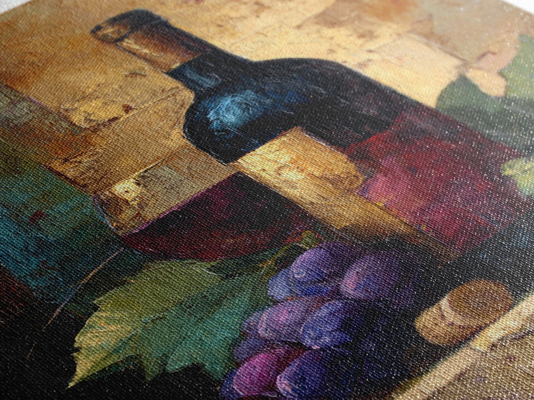 Burgundy Abstract with Gold Accents Canvas Print, Winery Art, Art, Winery Decor, Fine Art, Vineyard, Farmhouse Decor, WIN-2x3-31