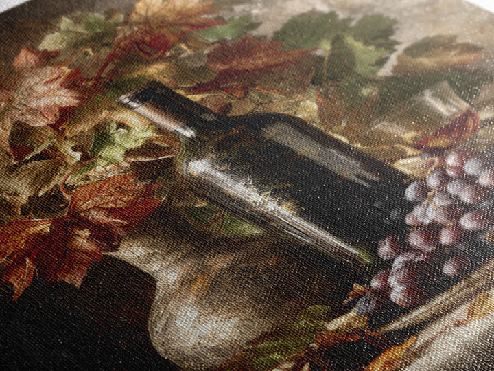 Vine Leaves Turning Autumn Red and Gold Canvas Print, Winery Art, Living Room Decor, Winery Decor, Fine Art, Vineyard, WIN-2x3-67