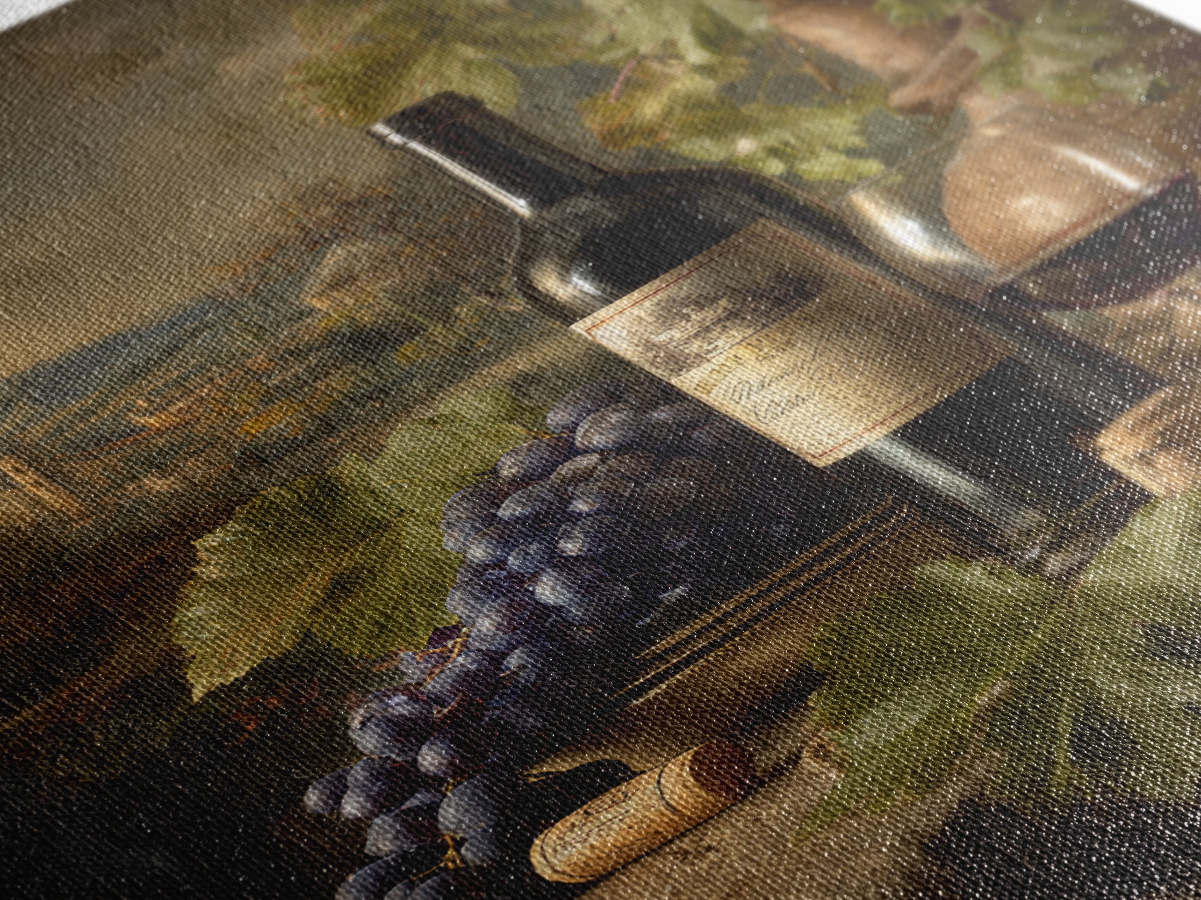 French Vineyard Hills Framed Canvas Print, Winery Art, Living Room Decor, Winery Decor, Fine Art, Vineyard, Travel Poster, WIN-2x3-88