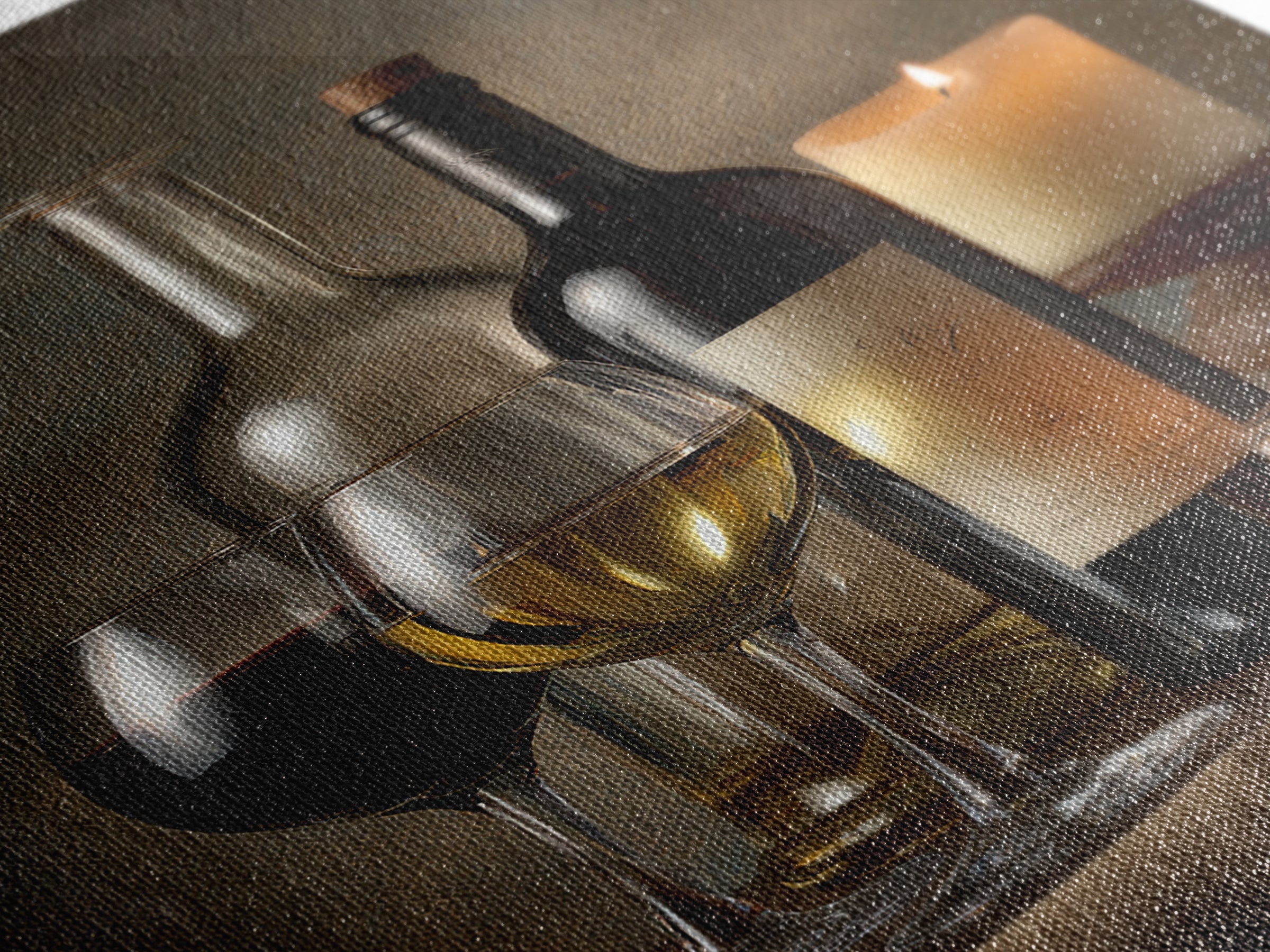 Wine Tasting Flight Rendered as Elegant Still Framed Canvas Print, Winery Art, Kitchen Wall Art, Winery Decor, Vineyard, WIN-2x3-90