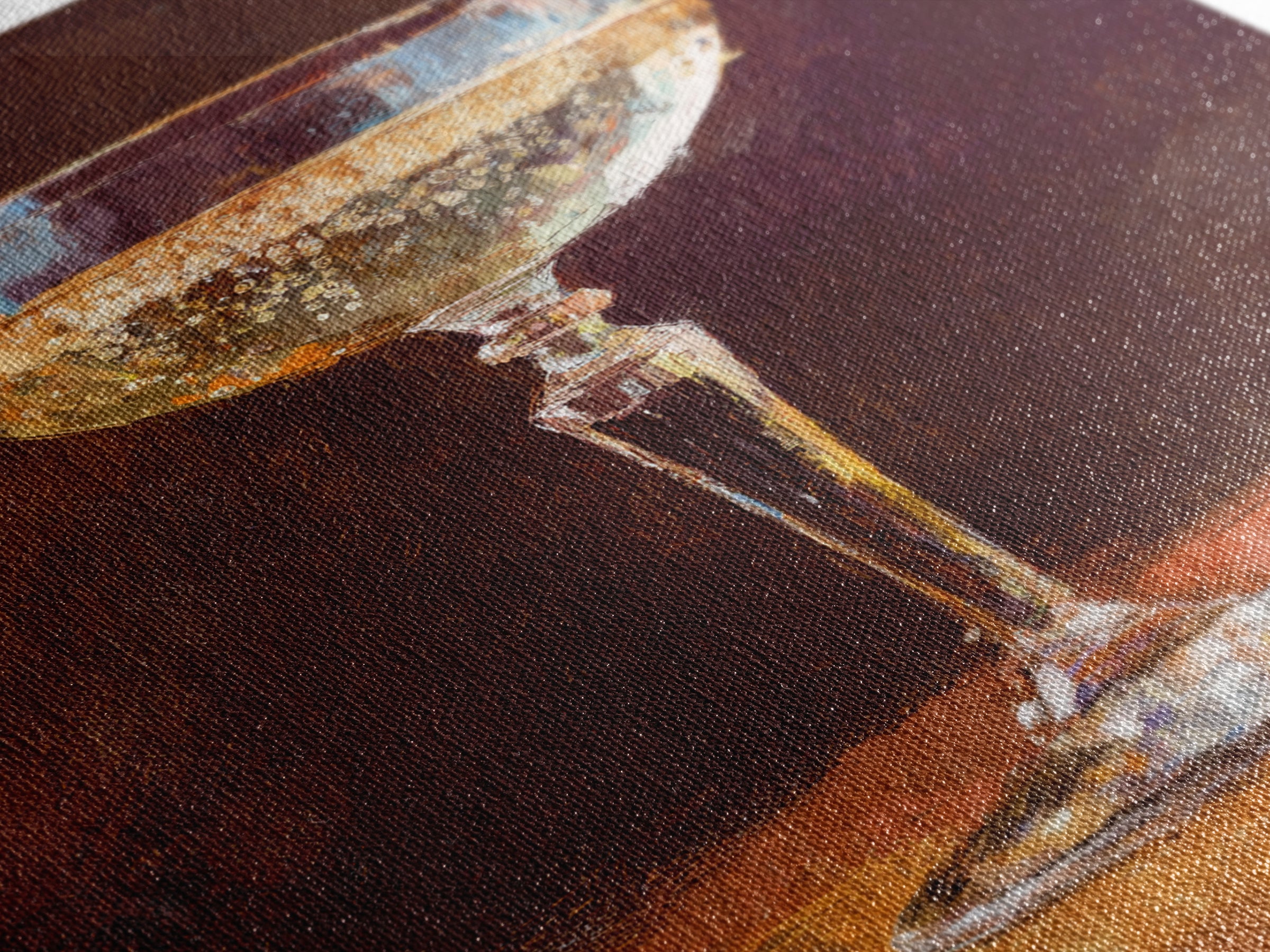 Champagne Coupe with Bubbles and Light Canvas Print, Winery Art, Gallery Wall Art, Winery Decor, Vineyard, Luxury Decor, WIN-2x3-99