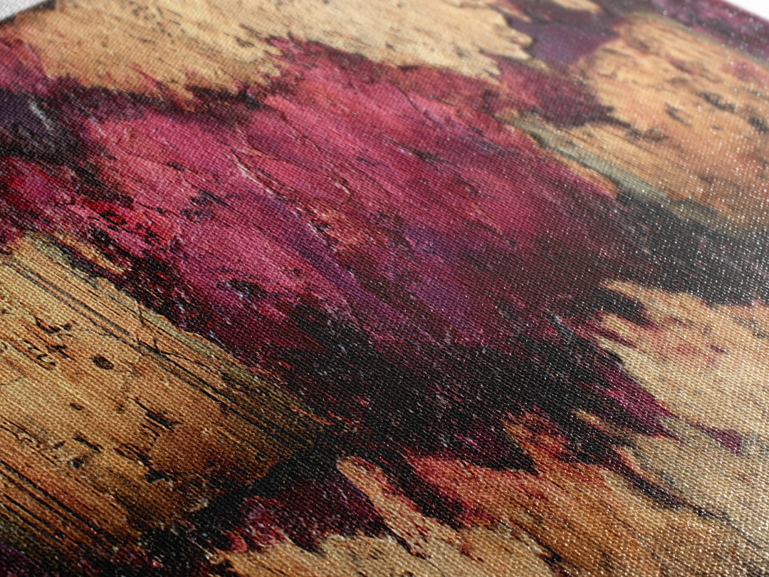 Red Wine Swirl Abstract Framed Canvas Print, Winery Art, Art Print, Winery Decor, Fine Art, Vineyard, Watercolor Painting, WIN-3x1-47