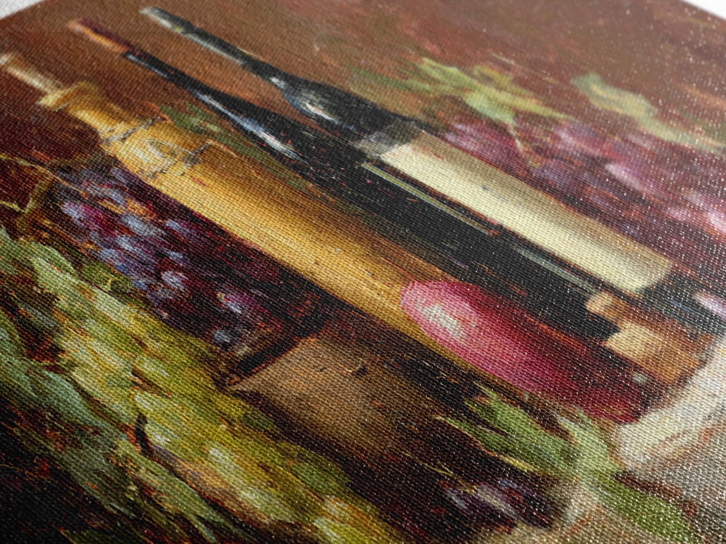 Burgundy Abstract with Gold Accents Framed Canvas Print, Winery Art, Artwork, Winery Decor, Abstract Art, Vineyard, Bar Decor, WIN-3x1-87
