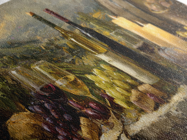 French Vineyard Hills Canvas Print, Winery Art, Textured Painting, Winery Decor, Fine Art, Vineyard, Oil Painting, Wall Hanging, WIN-3x1-96