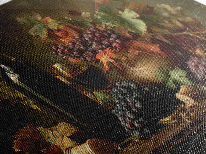 Vine Leaves Turning Autumn Red and Gold Framed Canvas Print, Winery Art, Preppy Wall Art, Winery Decor, Fine Art, Vineyard, WIN-3x2-63