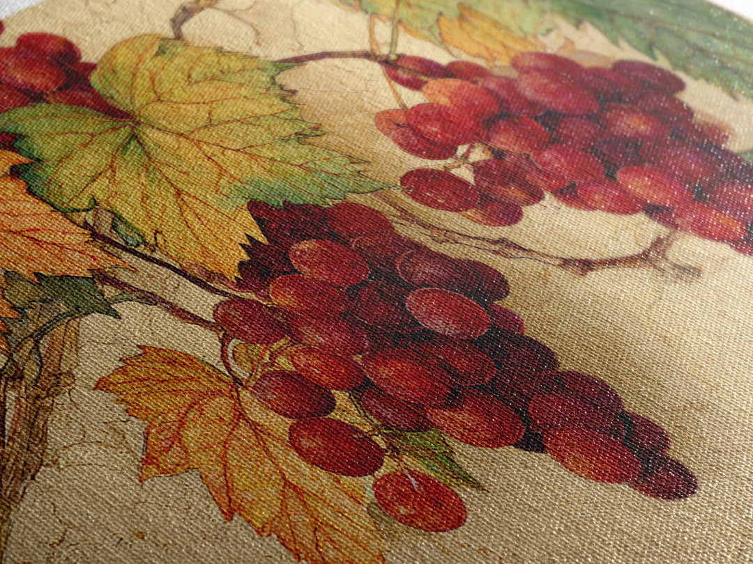 Vine Leaves Turning Autumn Red and Gold Framed Canvas Print, Winery Art, Art, Winery Decor, Fine Art, Vineyard, Farmhouse Decor, WIN-3x2-87