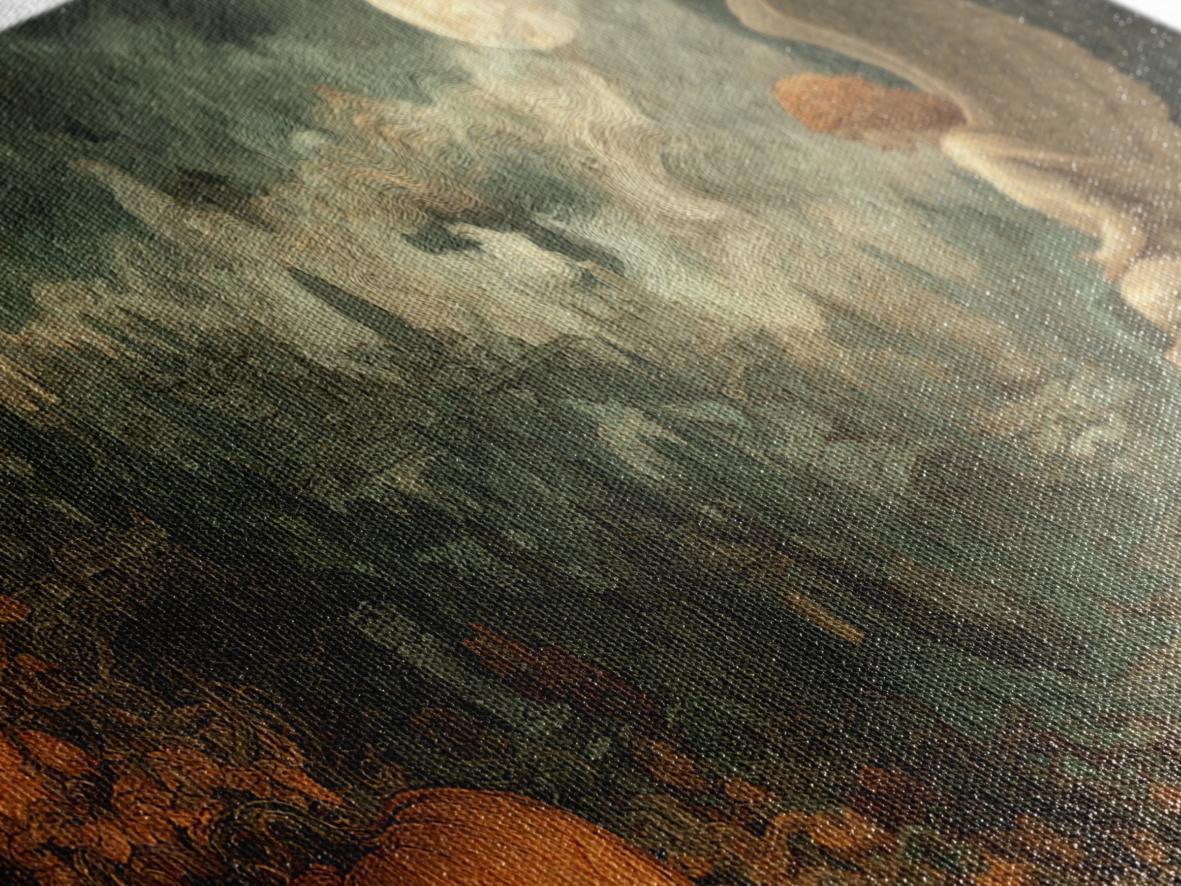 The Pumpkin-Winged Angel - Environmental Panorama, Dark Fantasy Wall Art, Wide Panoramic Art, Canvas Print, Halloween Home Decor