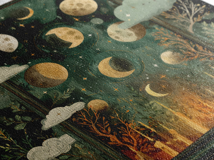 The Witch Astronomical Cabinet - Surreal Celestial Vision, Dark Fantasy Wall Art, Square Wall Art, Canvas Print, Halloween Home Decor