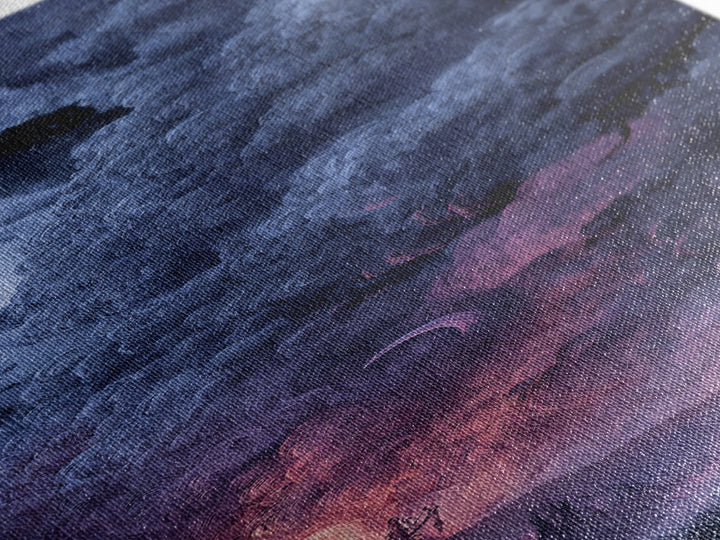 The Dreaming Priest Of The Outer Gate, Dark Fantasy Wall Art, Tall Narrow Wall Art, Framed Canvas Print, Halloween Home Decor