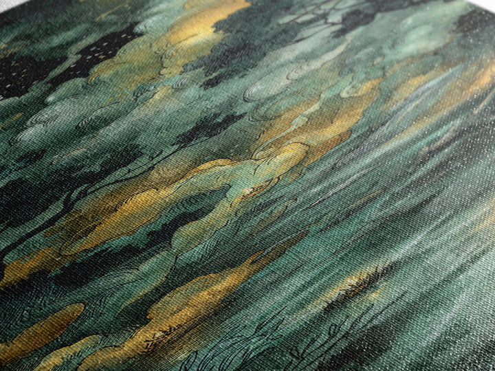 The Widow Of The Whispering Comet, Eldritch Wall Art, Tall Narrow Wall Art, Canvas Print, Halloween Home Decor, Gothic Wall Art