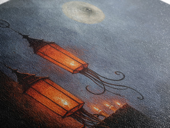 The Lantern Market Beyond The Veil, Occult Wall Decor, Landscape Wall Art, Canvas Print, Halloween Home Decor, Gothic Wall Art