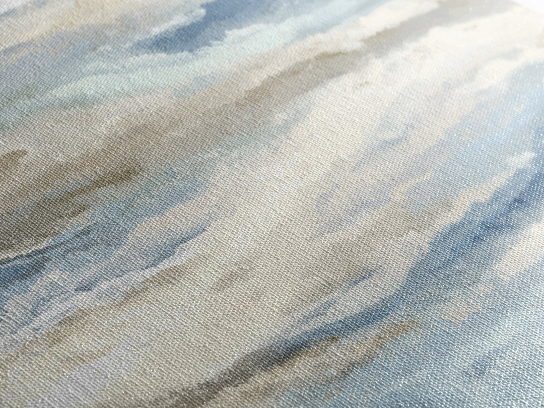 Soft Abstract Waves Framed Canvas Print, Waiting Room Art, Office Art, Waiting Room Decor, Fine Art, Calm, Gallery Decor, WRA-1x1-2