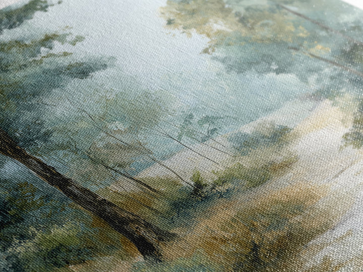 Misty Forest Path Canvas Print, Waiting Room Art, Gallery Wall Art, Waiting Room Decor, Fine Art, Calm, Photography Print, WRA-1x1-35